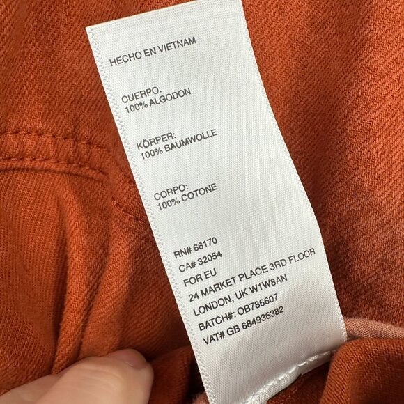 Urban Outfitters Gigi Cropped Gas Jacket Little Fires Everywhere Rust Medium - Picture 11 of 12